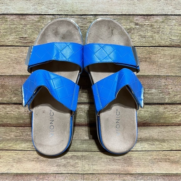 Vionic Women's Blue and Tan Sandals - Picture 7 of 9
